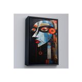 Oxyteez Ahşap Çerçeveli Rustik Soyut Kadın Tablosu-7676