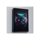 Oxyteez Ahşap Çerçeveli Savaşçı Kedi Tablosu-7900