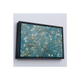 Oxyteez Ahşap Çerçeveli Vincent Van Gogh - Çiçek Açan Badem Ağacı Tablosu-7050
