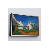Oxyteez Ahşap Çerçeveli Vincent Van Gogh - Saintes Maries'De Üç Beyaz Kulübe Tablosu-7189