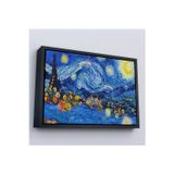 Oxyteez Ahşap Çerçeveli Vincent Van Gogh - Yıldızlı Geceler Tablo - Starry Night-7172