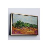 Oxyteez Ahşap Çerçeveli Vincent Willem Van Gogh - Zeytin Ağaçları Tablosu - Olive Trees-7155