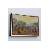 Oxyteez Ahşap Çerçeveli Vincent Willem Van Gogh - Zeytin Ağaçları Tablosu - Olive Trees-7184