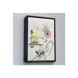 Oxyteez Ahşap Çerçeveli Wassily Kandinsky - Hassas Ruh Tablosu-7499