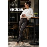 Oxyteez Tayt Kadın Dalgıç , Özel Desenli Yüksek Bel Toparlayıcı Esnek Ter Emici Spor Ve Günlük Şık Tayt