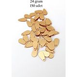 Oya Abiye Bileklik Kolye Pleksi Metalik Plastik Pul Altın Renk 24 Gram 150 Adet - BNC544