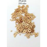 Oya Abiye Bileklik Kolye Pleksi Metalik Plastik Pul Altın Renk 24 Gram 270 Adet - BNC537