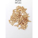 Oya Abiye Bileklik Kolye Pleksi Metalik Plastik Pul Altın Renk 24 Gram 300 Adet - BNC558