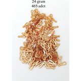 Oya Abiye Bileklik Kolye Pleksi Metalik Plastik Pul Altın Renk 24 Gram 465 Adet - BNC542