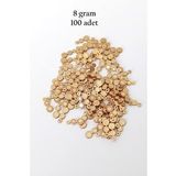 Oya Abiye Bileklik Kolye Pleksi Metalik Plastik Pul Altın Renk 8 Gram 100 Adet - BNC498