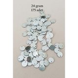 Oya Abiye Bileklik Kolye Pleksi Metalik Plastik Pul Gümüş Renk 24 Gram 255 Adet - BNC583