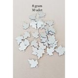 Oya Abiye Bileklik Kolye Pleksi Metalik Plastik Pul Gümüş Renk 8 gram 30 adet - BNC532