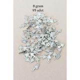 Oya Abiye Bileklik Kolye Pleksi Metalik Plastik Pul Gümüş Renk 8 gram 95 adet - BNC505