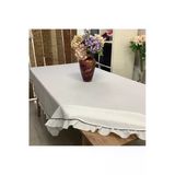 Oya Home Fırfırlı Biyeli Leke Tutmaz Masa Örtüsü -Oval -170*260 Cm