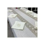 Oya Home Gül Dantel Desenli Masa Örtüsü & Peçete (12) Set -13 Parça