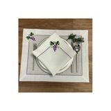 Oya Home Kaneviçe Işlemeli Amerikan Servis(6) & Peçete(6) Set - 12 Parça