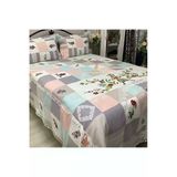Oya Home Patchwork Kaneviçe Ve Dantel Aplikeli Yatak Örtüsü -3 Parça