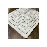 Oya Home Siyah Piko Detaylı Masa Örtüsü(1) & Peçete (8) Takımı-9 Parça