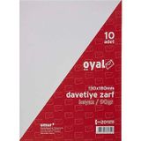 Oyal Davetiye Zarfı Beyaz 13X18Mm 90Gr 10’Lu