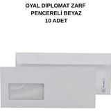 Oyal Diplomat Zarf Pencereli Beyaz 90 gr 10 Adet – Kurumsal ve Pratik Gönderim