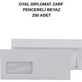 Oyal Diplomat Zarf Pencereli Beyaz 90 gr 250 Adet – Kurumsal ve Pratik Gönderim