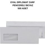 Oyal Diplomat Zarf Pencereli Beyaz 90 gr 500 Adet – Kurumsal ve Pratik Gönderim