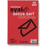 Oyal Torba Zarf 90 gr. 170 x 250 mm 25 Adet - Kraft - Renkli
