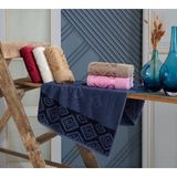Oyalı Havlu Lüks El Yüz Havlusu Yüksek Kalite Banyo Seti Çeyizlik Hediyelik Extra Yumuşak Duş Seti Jakarlı Pamuk Ev Günlük Kullanım Havlu Takımı - 50 x 90 cm - Karma