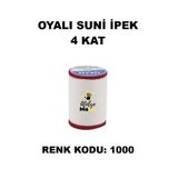OYALI Suni Ipek 4 Kat Iplik Nakış Iğne Oyası Tığ Oyası Etuval Tek Makara Net 35gr Renk Kodu 1000