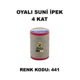 OYALI Suni Ipek 4 Kat Iplik Nakış Iğne Oyası Tığ Oyası Etuval Tek Makara Net 35gr Renk Kodu 441