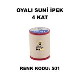 OYALI Suni Ipek 4 Kat Iplik Nakış Iğne Oyası Tığ Oyası Etuval Tek Makara Net 35gr Renk Kodu 501