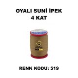 OYALI Suni Ipek 4 Kat Iplik Nakış Iğne Oyası Tığ Oyası Etuval Tek Makara Net 35gr Renk Kodu 519