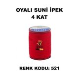 OYALI Suni Ipek 4 Kat Iplik Nakış Iğne Oyası Tığ Oyası Etuval Tek Makara Net 35gr Renk Kodu 521