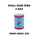 OYALI Suni Ipek 4 Kat Iplik Nakış Iğne Oyası Tığ Oyası Etuval Tek Makara Net 35gr Renk Kodu 540