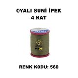OYALI Suni Ipek 4 Kat Iplik Nakış Iğne Oyası Tığ Oyası Etuval Tek Makara Net 35gr Renk Kodu 560