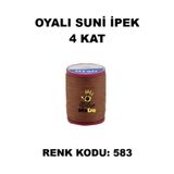 OYALI Suni Ipek 4 Kat Iplik Nakış Iğne Oyası Tığ Oyası Etuval Tek Makara Net 35gr Renk Kodu 583