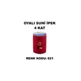 OYALI Suni Ipek 4 Kat Iplik Nakış Iğne Oyası Tığ Oyası Etuval Tek Makara Net 35gr Renk Kodu 621