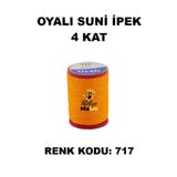 OYALI Suni Ipek 4 Kat Iplik Nakış Iğne Oyası Tığ Oyası Etuval Tek Makara Net 35gr Renk Kodu 717