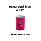 OYALI Suni Ipek 4 Kat Iplik Nakış Iğne Oyası Tığ Oyası Etuval Tek Makara Net 35gr Renk Kodu 779