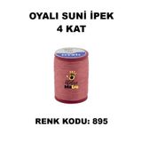 OYALI Suni Ipek 4 Kat Iplik Nakış Iğne Oyası Tığ Oyası Etuval Tek Makara Net 35gr Renk Kodu 895