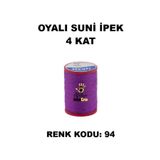 OYALI Suni Ipek 4 Kat Iplik Nakış Iğne Oyası Tığ Oyası Etuval Tek Makara Net 35gr Renk Kodu 94