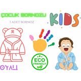 Oyalı Textile Çocuk Bornozu Kapşonlu Bornoz %100 Pamuk Bebek Bornoz Işlemeli Boroz Kapüşonlu Kız Erkek Bornoz - 7 - 8 Yaş - Pembe