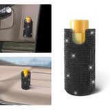 OYIXIO araba için chapstick tutucu, Dik Dudak Balsamı Tutucu - Erime yok, kadınlar için bling araba aksesuarları, Çoğu Araç için uygundur. (Siyah)
