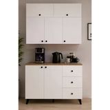 Öykü 120 Cm 18Mm Mdf Tezgahlı Kahve Köşesi Dolabı Çok Amaçlı Mutfak Dolabı