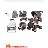 Öykü Bebek Diyarı Öykü Bebek Dunyası Hoş Geldin Bebek Çeyiz Seti ( Bebek Arabası-Puset -Beşik-Anne Bebek Bakım Çantası )