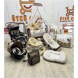 Öykü Bebek Diyarı Öykü Bebek Dunyası Premium Yeni Doğan Bebek Çeyiz Seti (19 Parça) Her Bebeğin Ilk Öyküsü Burda Başlar - Kahverengi