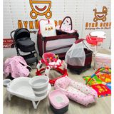 Öykü Bebek Dünyası Lina Yeni Doğan Lüx Bebek Çeyiz Seti Full Set - Bordo - Siyah