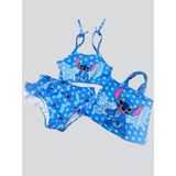 Öykü Kids Çantalı Kız Çocuk Bikini Takımı - Mavi - 3 - 4 Yaş