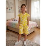 Öykü Kids Kız Çocuk Bluz-Şort Altüst Takım - 7 Yaş - Sarı