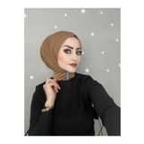 OykumBone Karamel Taşlı Cıtcıtlı Arkadan Bağlamalı Tesettür Bone